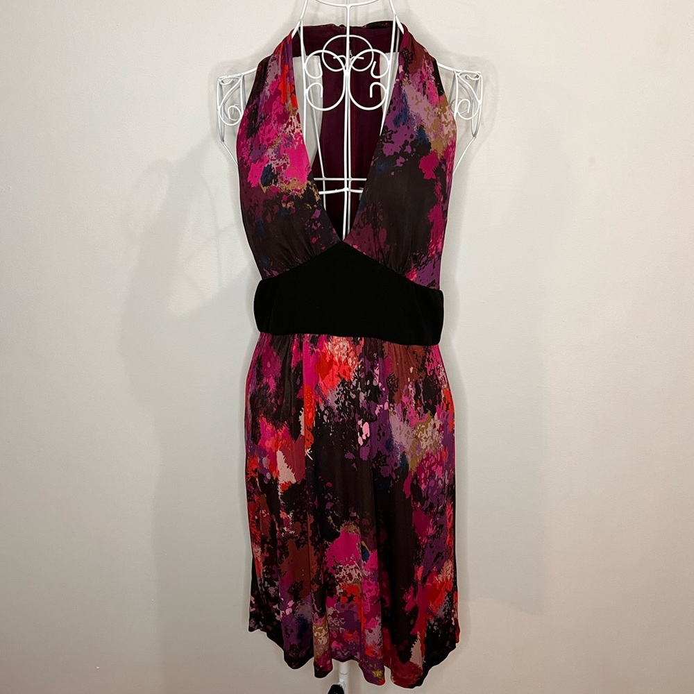 Trina Turk,  Paint Splatter Pattern Racerback Lined Dress size 10